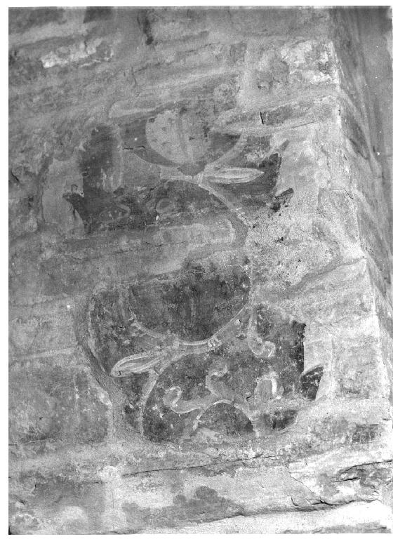 motivi decorativi vegetali (dipinto) - ambito emiliano-lombardo (sec. XIV)