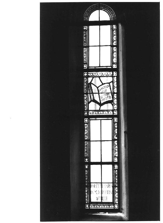 simboli della liturgia cattolica (vetrata, insieme) - ambito parmense (?) (sec. XX)
