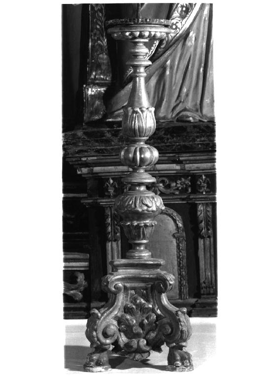candeliere d'altare, serie - ambito parmense (fine sec. XVIII)