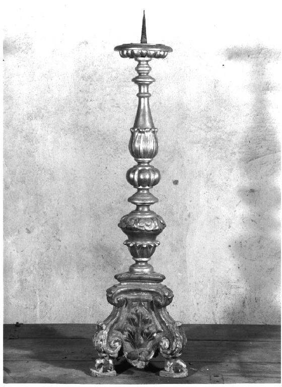 candeliere d'altare, serie - ambito parmense (fine/inizio secc. XVIII/ XIX)