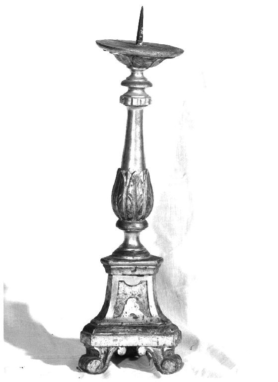 candeliere d'altare, serie - ambito parmense (sec. XVIII)