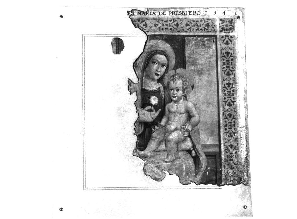 Madonna con Bambino (dipinto, frammento) - ambito emiliano (sec. XVI)