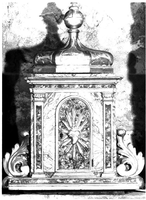 tabernacolo - a frontale architettonico - ambito parmense (seconda metà sec. XVIII)