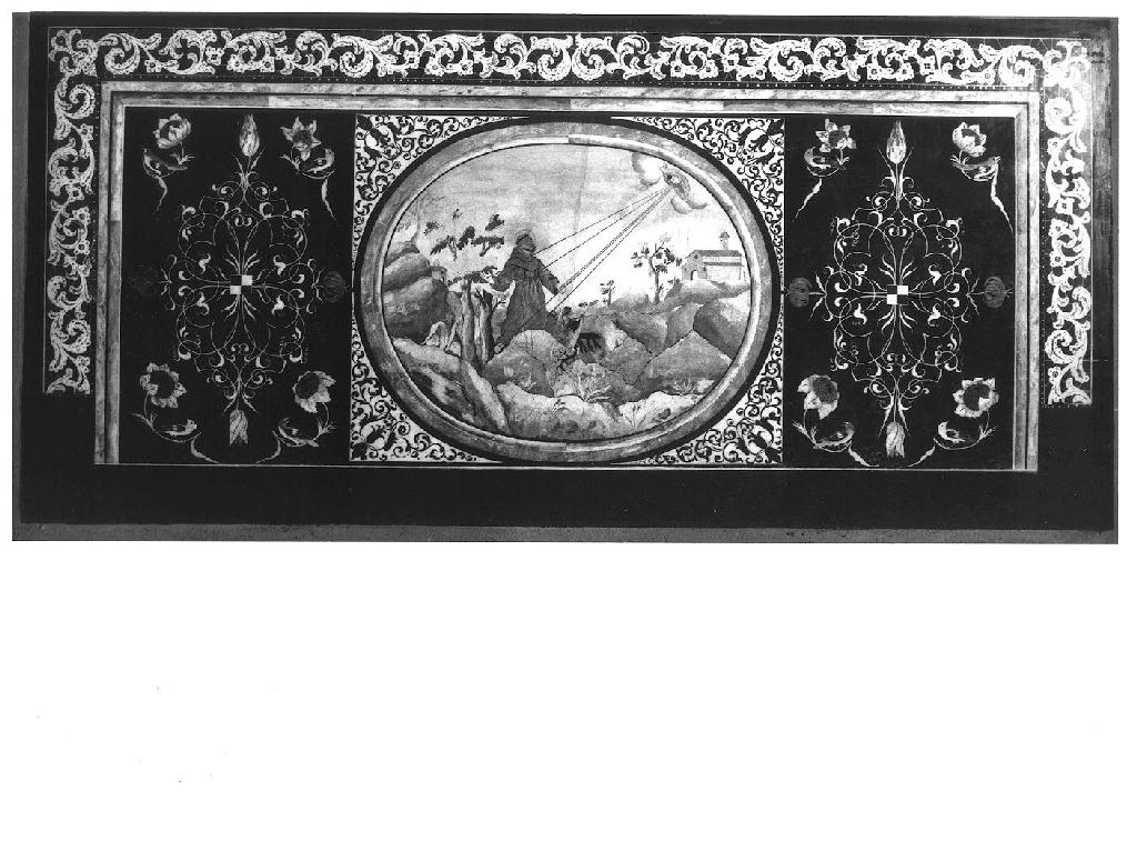 San Francesco e motivi decorativi fitomorfi (paliotto - a pannello piano) - ambito carpigiano (prima metà sec. XVIII)
