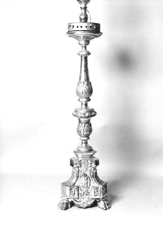 candeliere d'altare, serie - ambito parmense (ultimo quarto sec. XVIII)