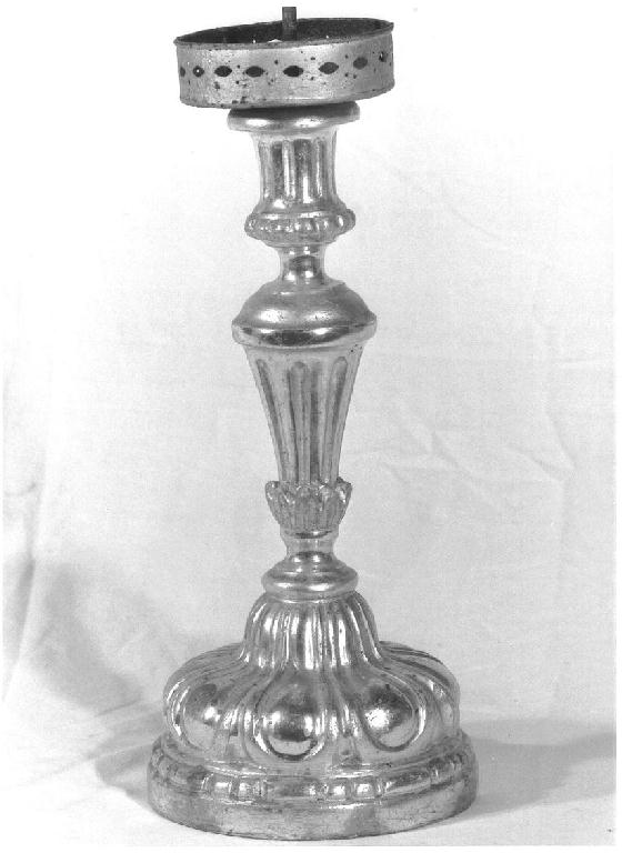 candeliere, serie - manifattura parmense (fine/inizio secc. XVIII/ XIX)