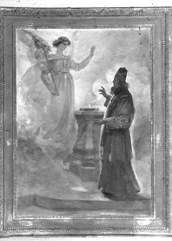 annuncio della nascita di San Giovanni Battista a Zaccaria (dipinto) di Baratta Pietro Paolo (fine/inizio secc. XIX/ XX)