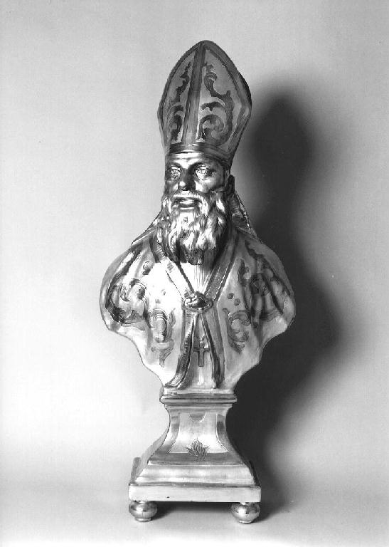 Santo Vescovo (busto, serie) - manifattura emiliana (seconda metà sec. XVIII)