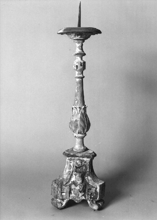 candeliere d'altare, elemento d'insieme - ambito parmense (fine sec. XVIII)