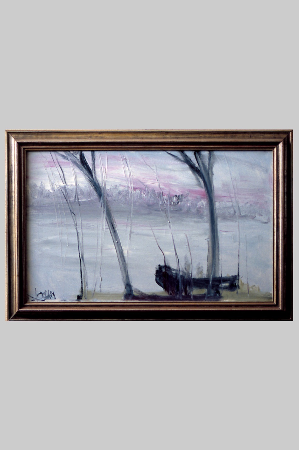Nebbia sul Po (dipinto) di Madoi Donato (seconda metà sec. XX)