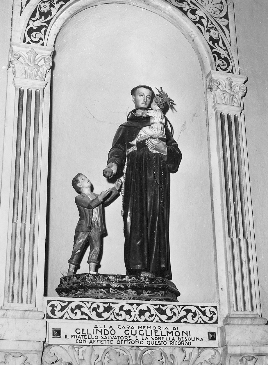 Sant'Antonio da Padova con il bambino (statua) - produzione Italia settentrionale (inizio sec. XX)