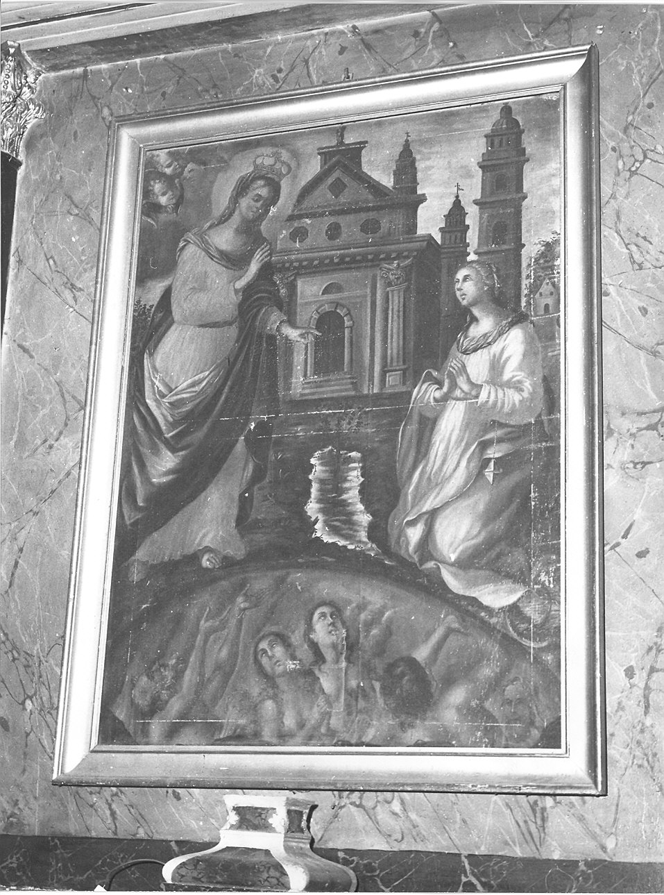 Madonna di Cravaggio e le anime purganti (dipinto) - ambito genovese (?) (fine sec. XVIII)