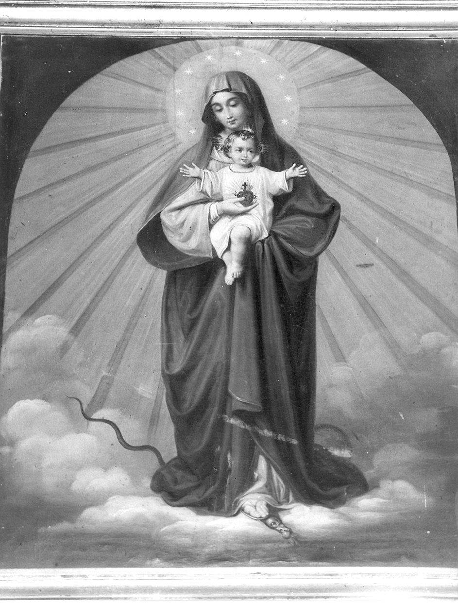 Madonna col Sacro Cuore di Gesù (dipinto) - ambito piacentino (sec. XIX)