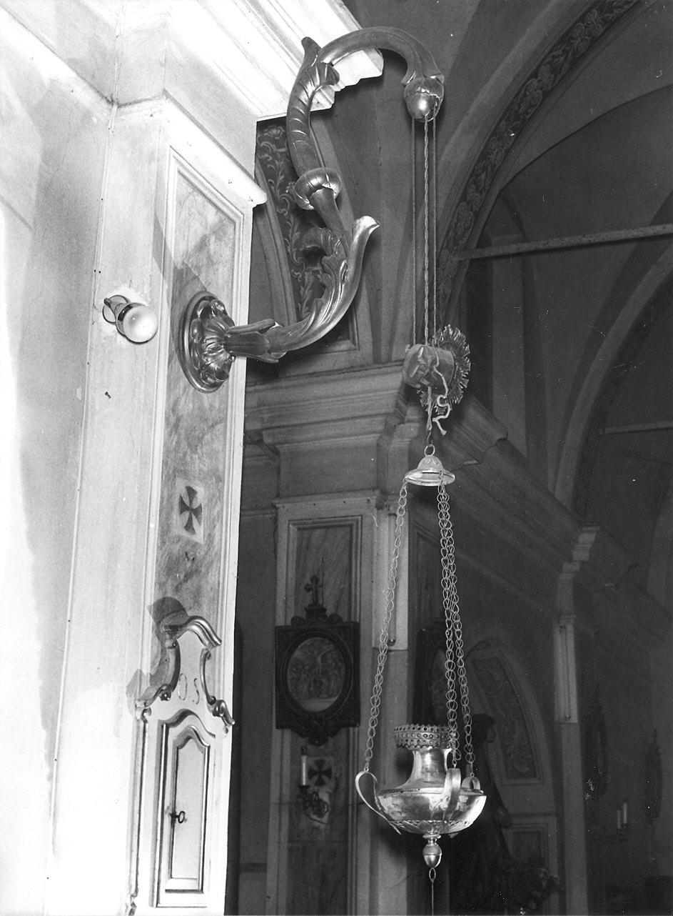 candeliere da parete di chiesa, coppia - ambito piacentino (fine sec. XVIII)