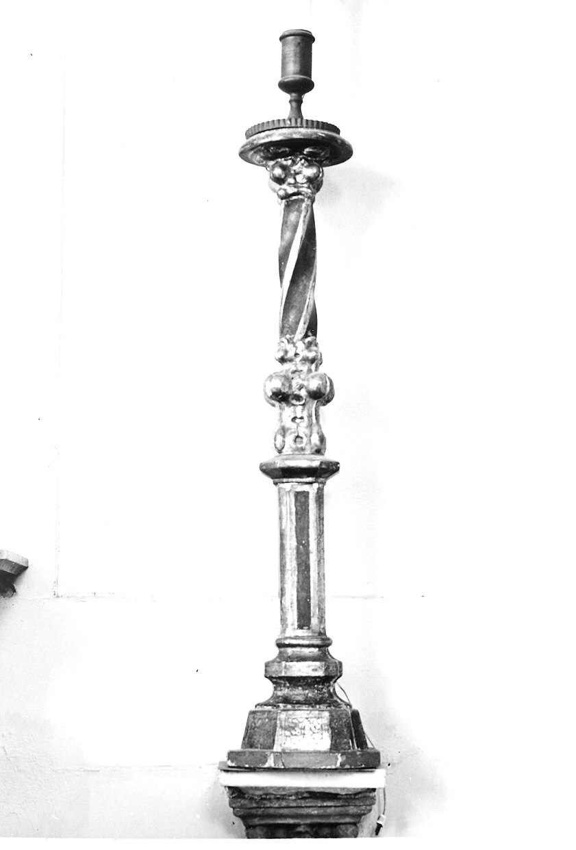 candeliere d'altare, serie - ambito piacentino (ultimo quarto sec. XIX)