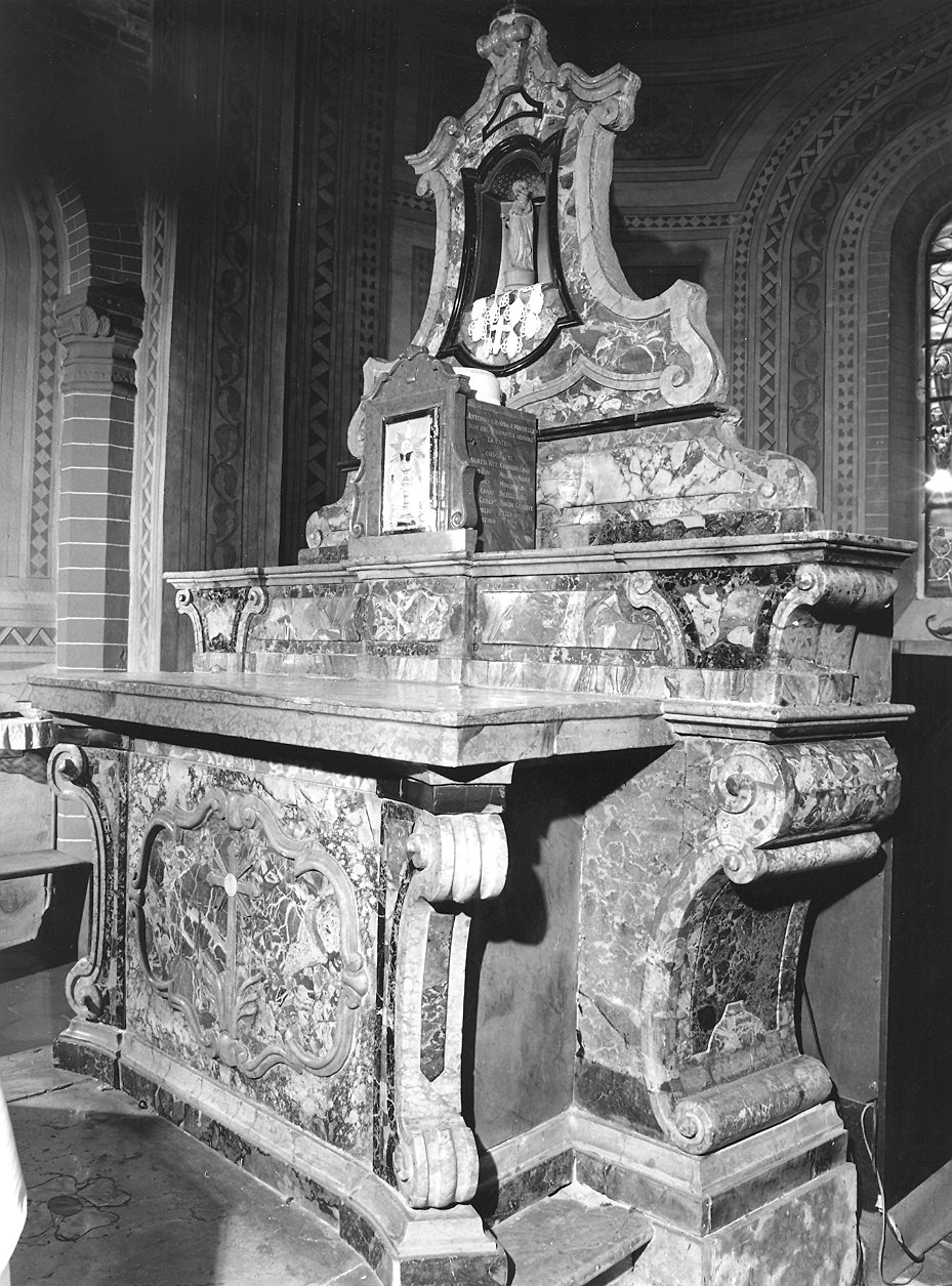 altare maggiore - ambito piacentino-lombardo (sec. XVIII, sec. XX)