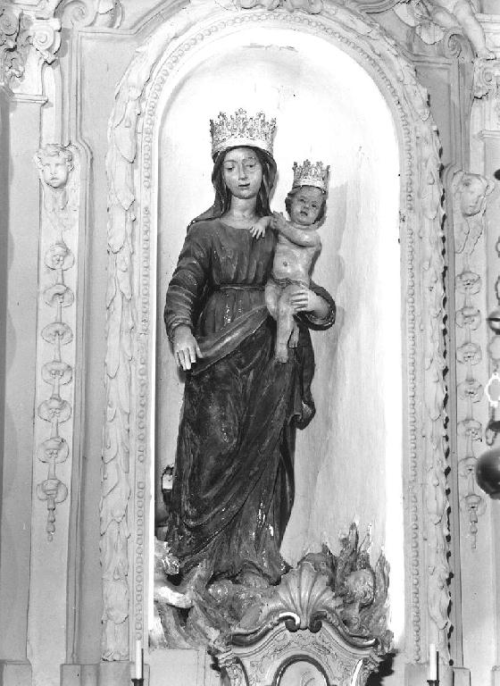 Madonna che intercede per le anime del purgatorio (statua) - ambito emiliano-lombardo (sec. XVIII)