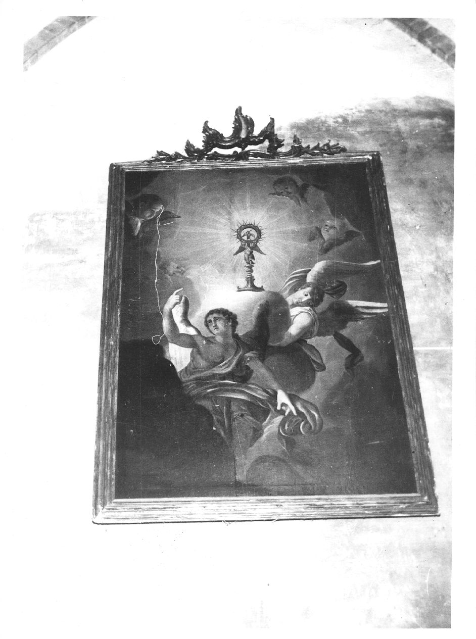 Angeli portano in trionfo il reliquiario della Santa Spina (dipinto) - ambito emiliano (fine sec. XVIII)