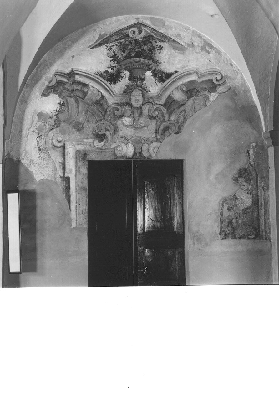 Motivi decorativi architettonici e floreali (dipinto) - ambito lombardo (metà sec. XVIII)