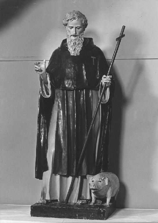 Sant'Antonio Abate (statua) - ambito emiliano-lombardo (sec. XIX)