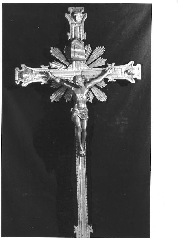 croce processionale, elemento d'insieme - ambito piacentino (prima metà sec. XIX)