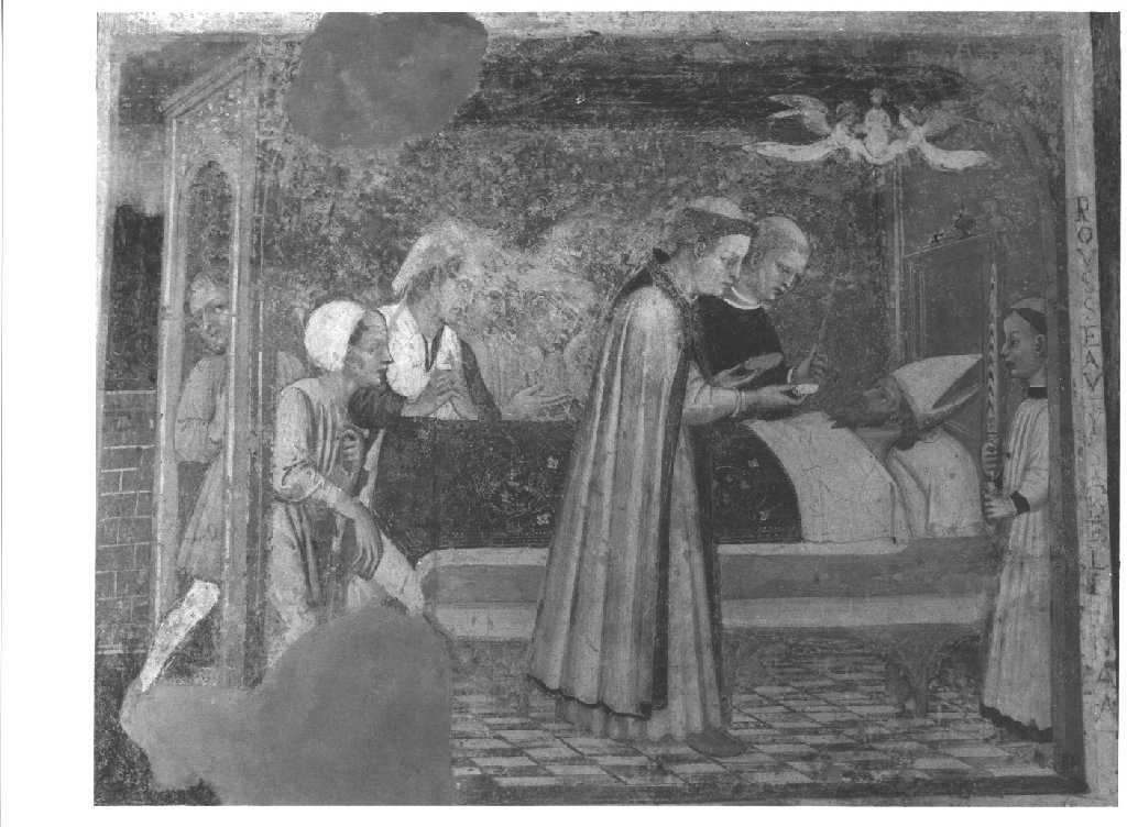 Episodi della vita di San Bassiano: morte di San Bassiano (dipinto) di Bembo Bonifacio (e aiuti), Bembo Benedetto (attribuito) (sec. XV)