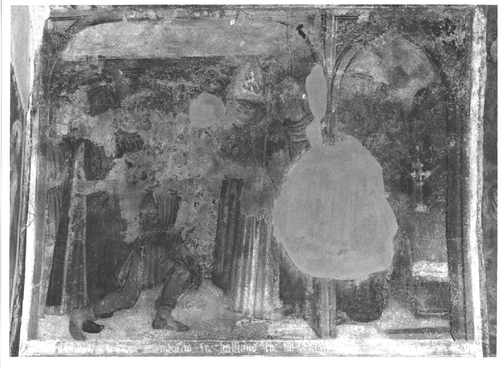 Miracoli di San Bassiano: guarigione del nobile di Lodi (dipinto) di Bembo Bonifacio (e aiuti), Bembo Benedetto (attribuito) (sec. XV)