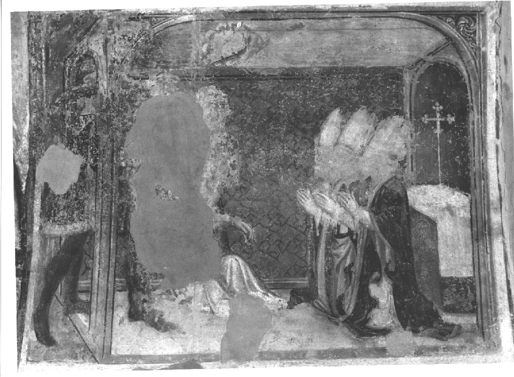 Miracoli di San Bassiano: guarigione della giovane indemoniata (dipinto) di Bembo Bonifacio (e aiuti), Bembo Benedetto (attribuito) (sec. XV)