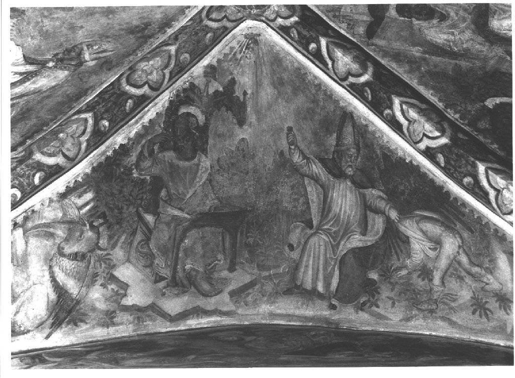 San Luca evangelista e Sant' Ambrogio (dipinto) di Bembo Bonifacio (e aiuti), Bembo Benedetto (attribuito) (sec. XV)