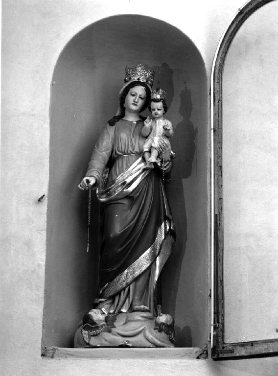 Madonna del Rosario (statua) di Borella Domenico (sec. XIX)