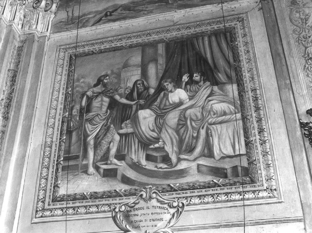 San Giovanni Battista ammonisce Erode (dipinto) di Sesenna P (sec. XX)