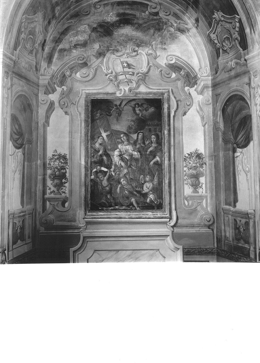 Architetture illusionistiche (dipinto) - ambito emiliano-lombardo (sec. XVIII)