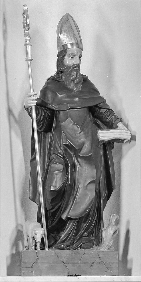 Sant'Antonio Abate (statua) - ambito piacentino (fine/inizio secc. XVIII/ XIX)