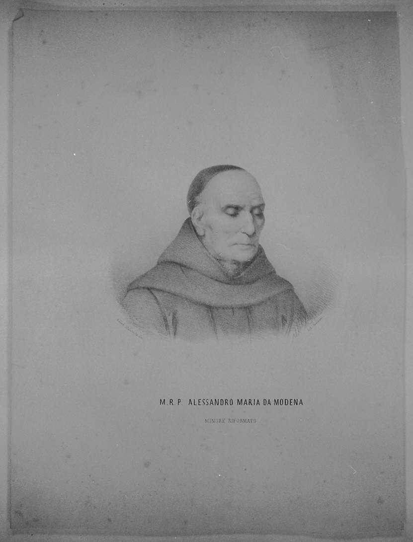 Ritratto di Francescano (stampa) di Malatesta Adeodato (metà sec. XIX)