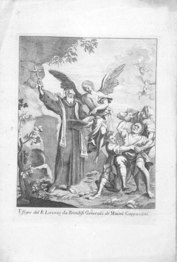 San Lorenzo da Brindisi (stampa smarginata) di Scarselli Alessandro (sec. XVIII)