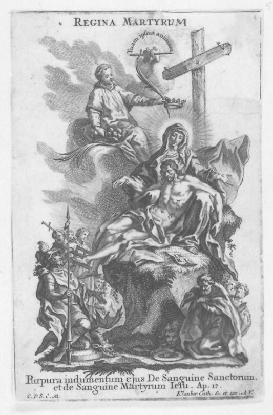 Pietà (stampa smarginata, serie) di Klauber Joseph Sebastian detto Klauber Catharina, Klauber Johan Baptist (terzo quarto sec. XVIII)