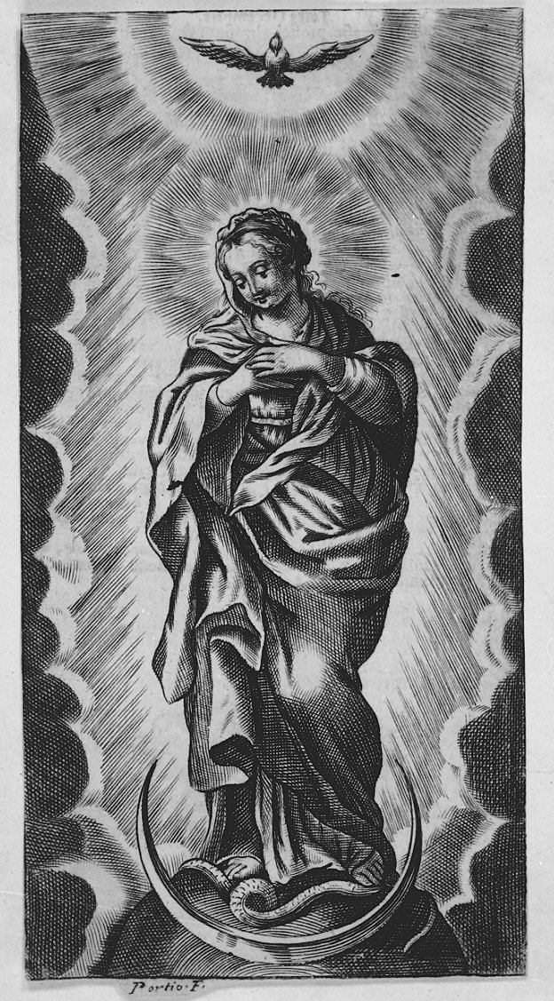 Immacolata Concezione (stampa) di Portio Aniello (fine/inizio secc. XVII/ XVIII)