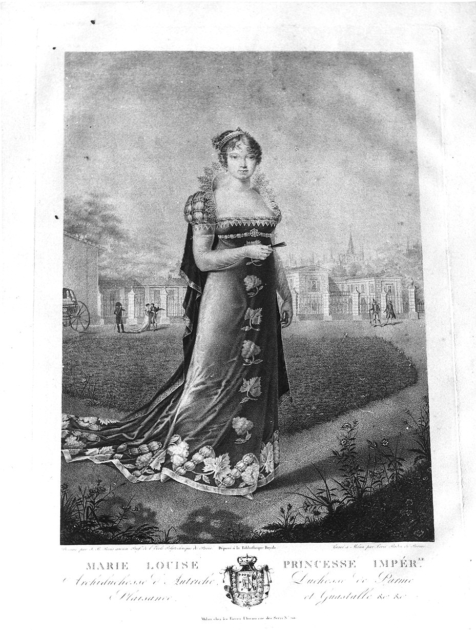 Ritratto di Maria Luigia duchessa di Parma (stampa) di Rados Luigi, Bosio Jean Baptiste Francois (sec. XIX)