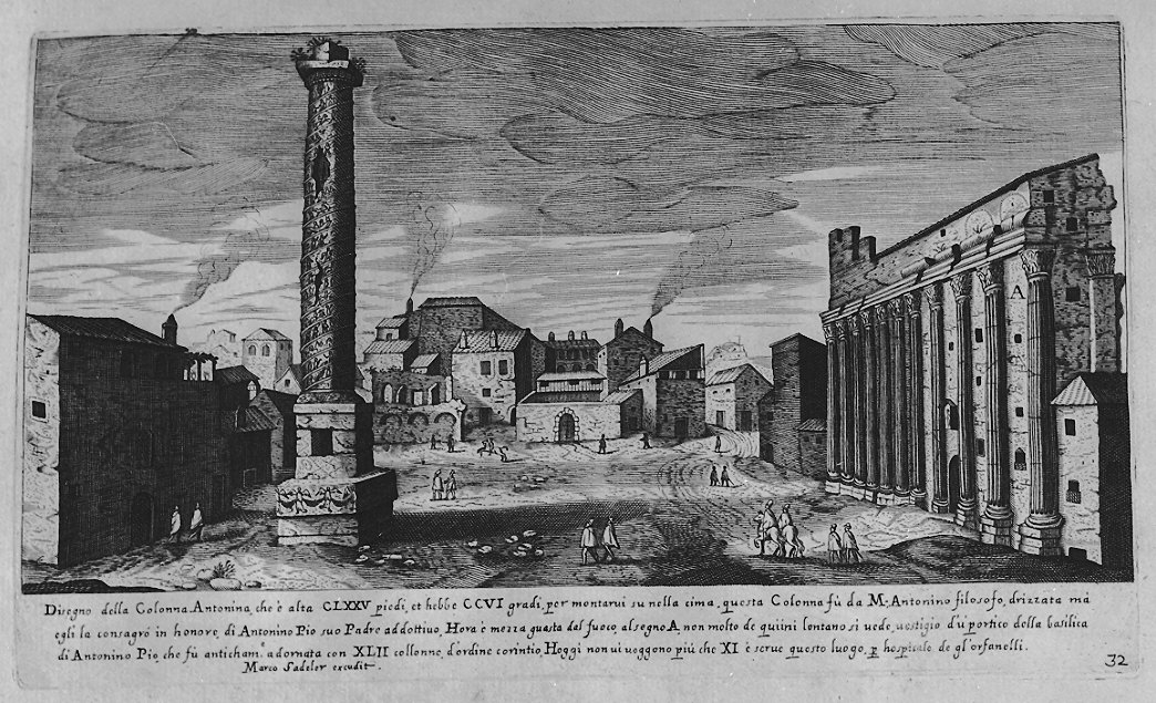 Veduta di Roma (stampa, serie) di Sadeler Egidius II, Sadeler Marcus Christoph (sec. XVII)