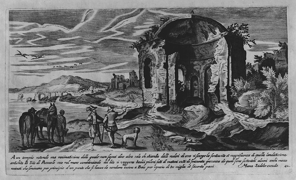 Paesaggio con rovine (stampa, serie) di Sadeler Egidius II, Sadeler Marcus Christoph (sec. XVII)