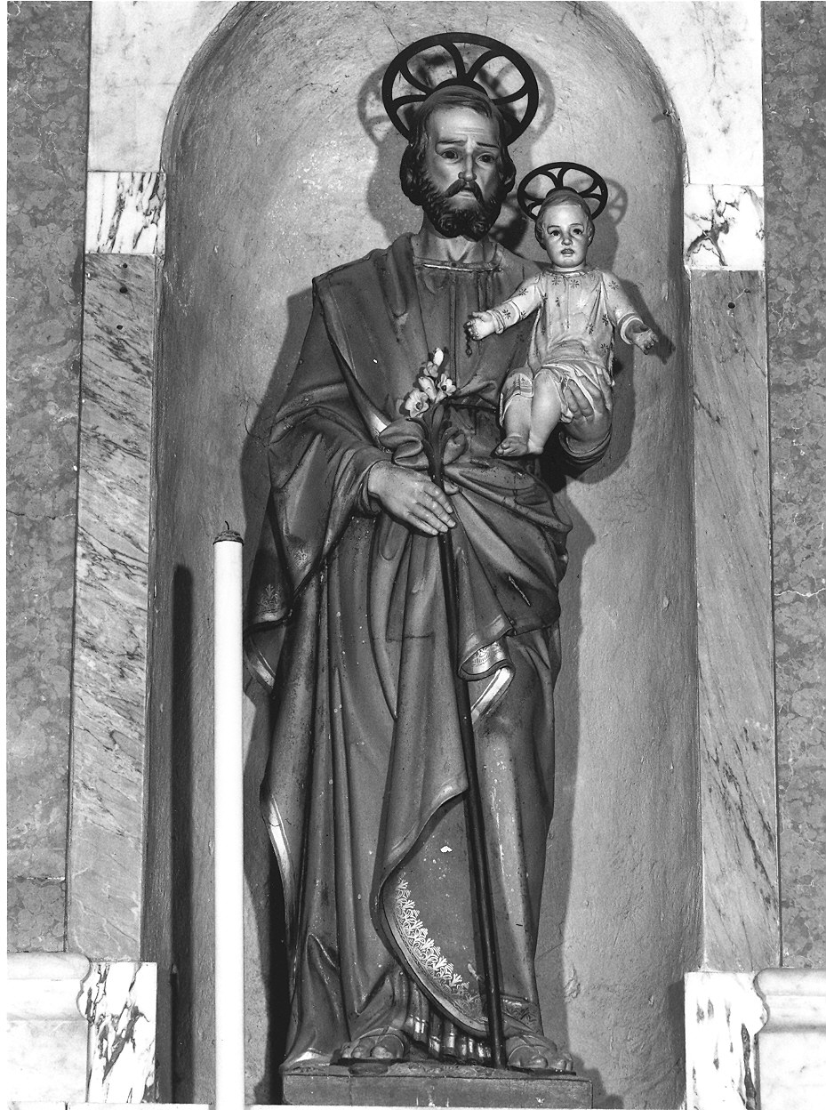 San Giuseppe e Gesù Bambino (statua) - ambito italiano (fine/inizio secc. XIX/ XX)