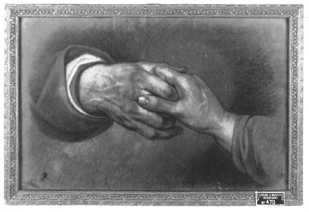 Studio di mani, studio di mani (disegno, opera isolata) di Levi Gioacchino (metà sec. XIX)