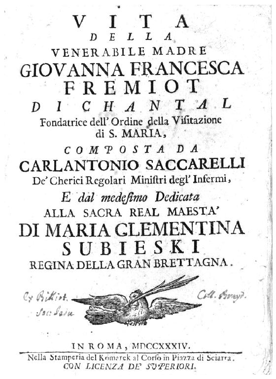 Vita della Venerabile Madre Giovanna Francesca Fremiot (stampa) - ambito romano (sec. XVIII)