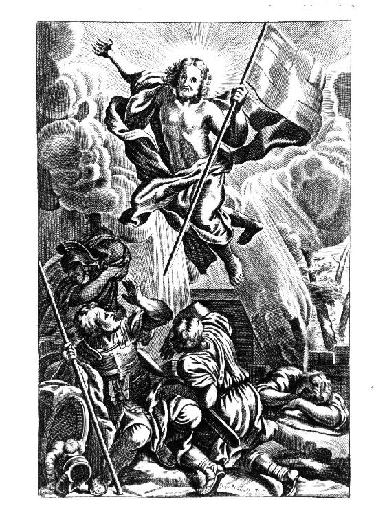 Resurrezione di Cristo (stampa) di Piccini Isabella (fine/inizio secc. XVII/ XVIII)