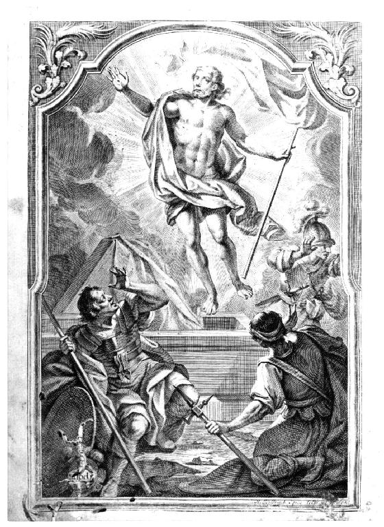 Cristo risorto (stampa) di Heylbrouck Michael (sec. XVIII)