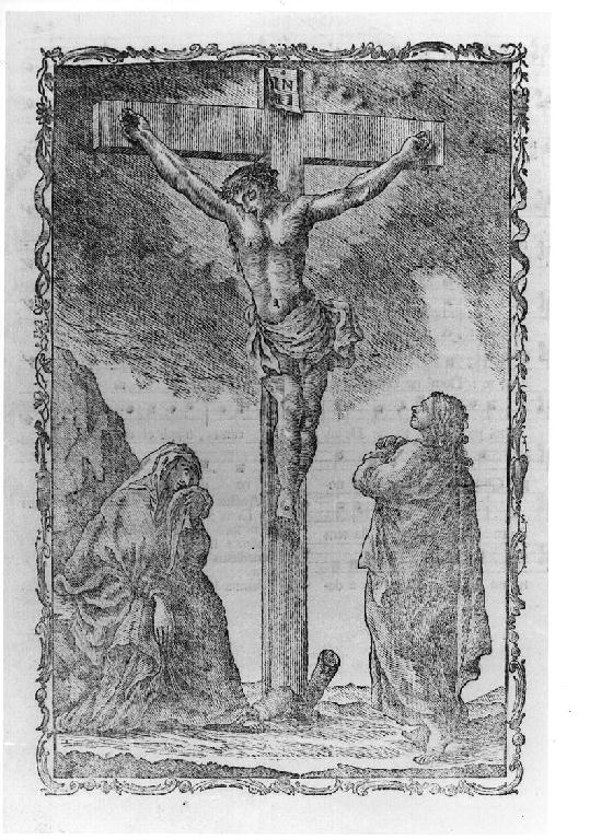 Crocifissione di Cristo (stampa) - ambito italiano (sec. XVIII)