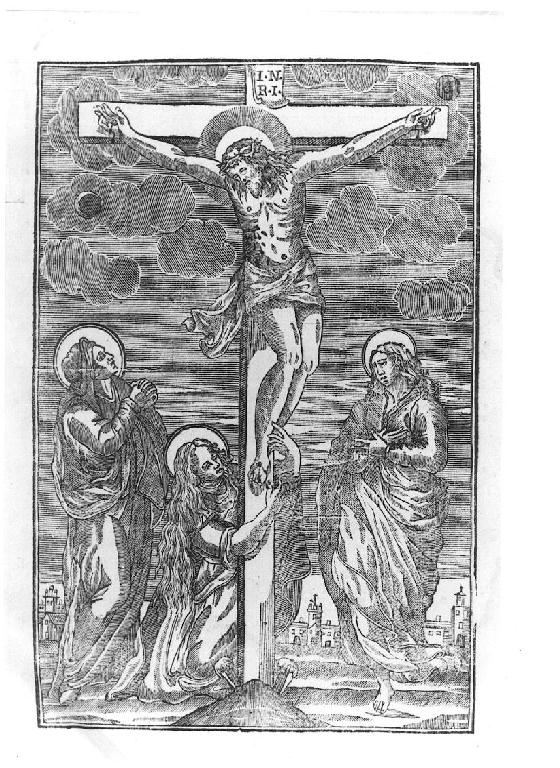 crocifissione di Cristo (stampa) - ambito italiano (sec. XVIII)