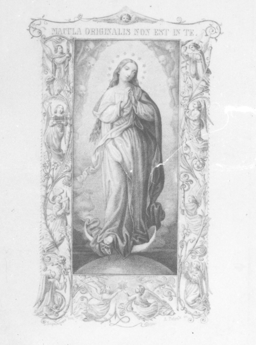 Immacolata Concezione (stampa) di Kupelwieser Leopold, Petrak Alois (sec. XIX)