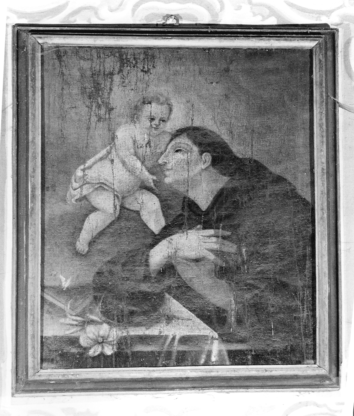 Sant'Antonio da Padova con il bambino, Sant'Antonio da Padova con il bambino (dipinto) - ambito piacentino (sec. XIX)