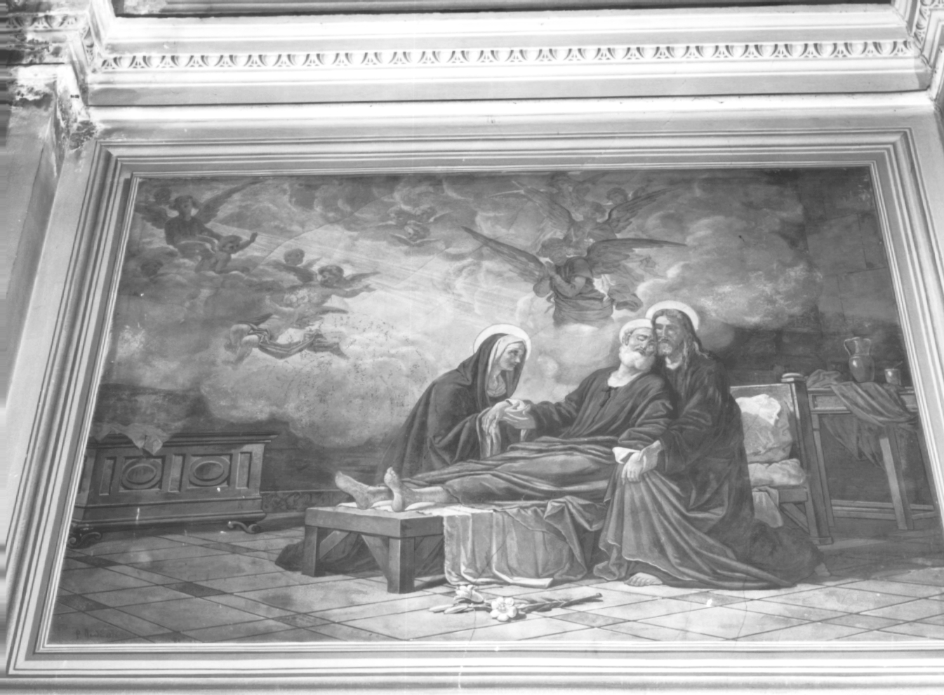 morte di San Giuseppe (dipinto) - ambito Italia nord-orientale (sec. XIX)